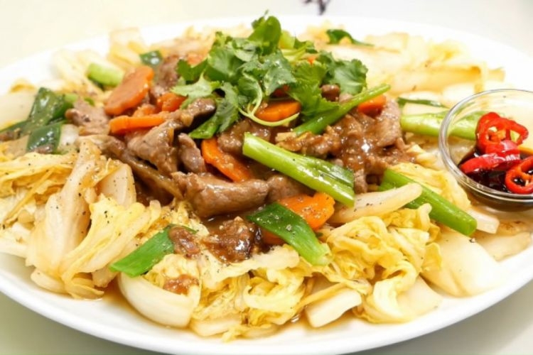 cải thảo xào bò