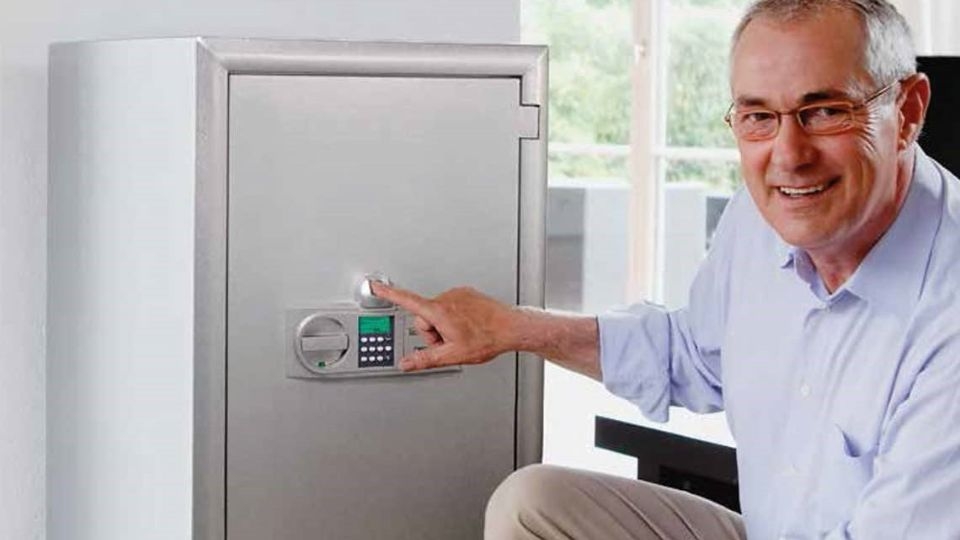 Ổ khóa két sắt vân tay