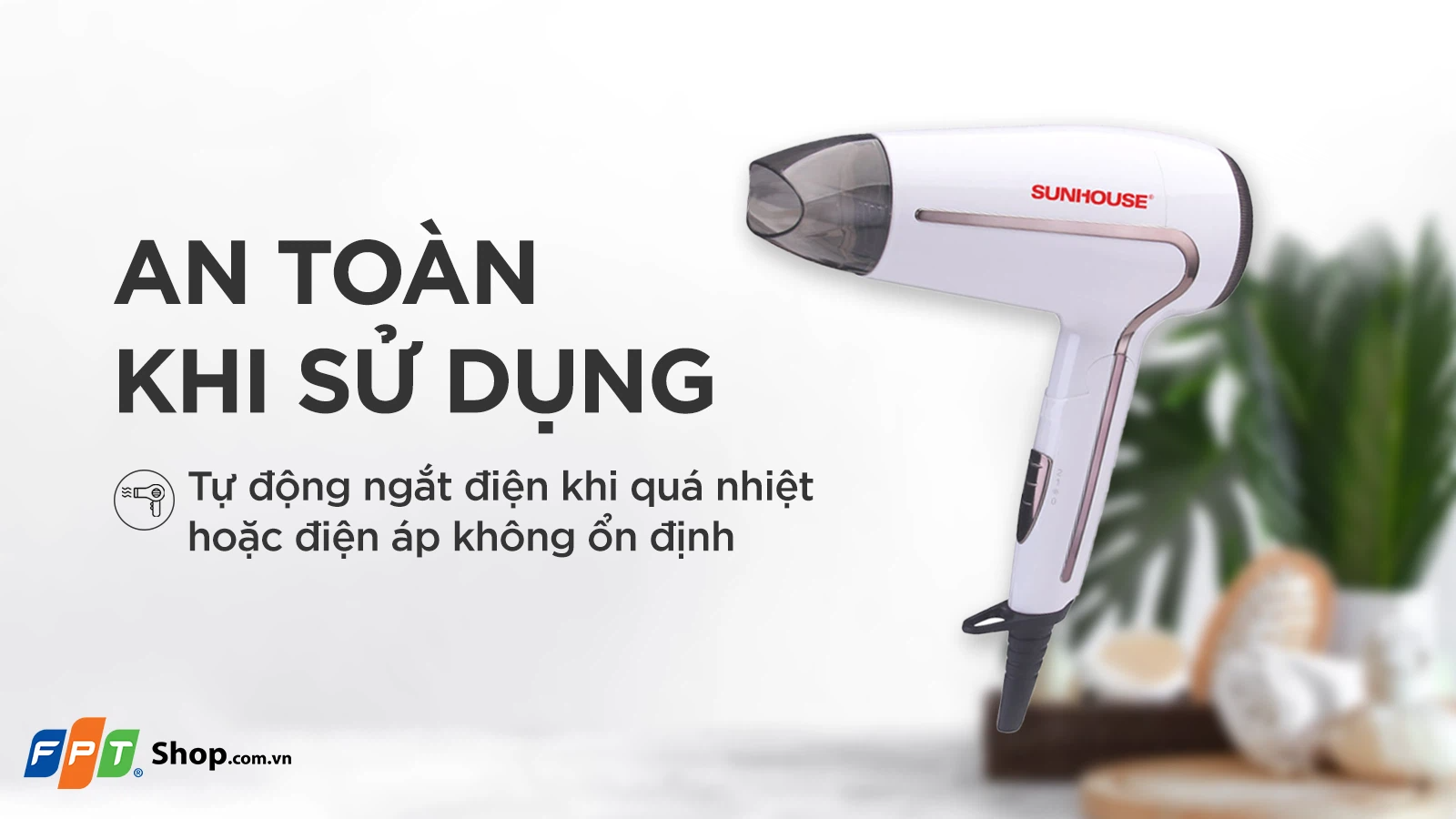 Máy sấy tóc 1500W Sunhouse SHD2308W