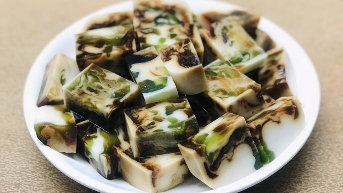 Rau câu sơn thuỷ bắt mắt và có nhiều hương vị thơm ngon chỉ trong 1 lần cắn