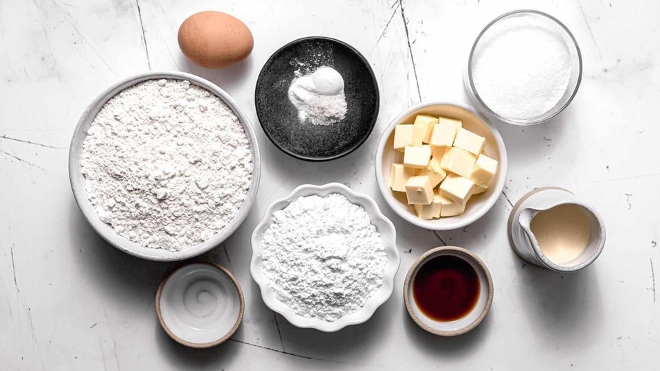 Nguyên liệu làm bánh madeleine