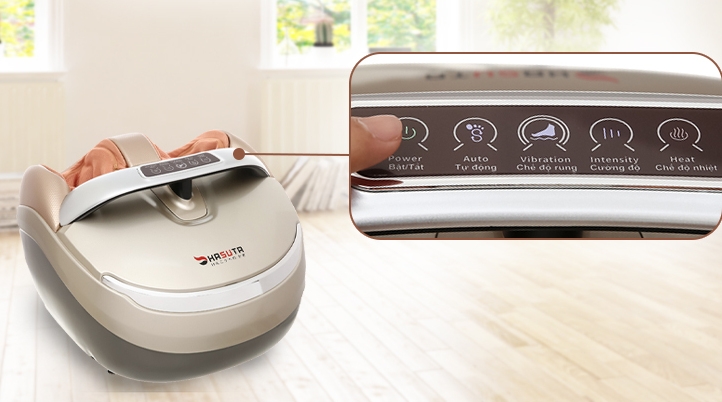 Bảng điều khiển trên máy massage chân cần rõ ràng, trực quan