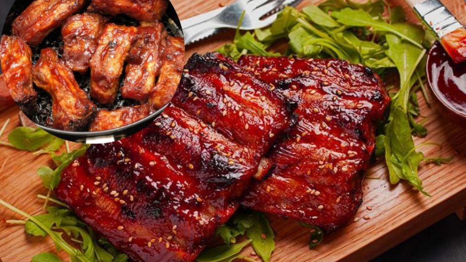 Làm sườn nướng tỏi bằng nồi chiên không dầu vừa nhanh lại không bị đọng dầu gây ngán