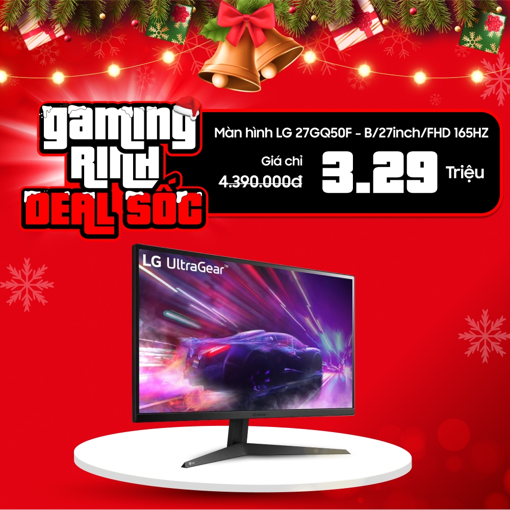 Màn hình LG 27GQ50F-B/27 inch/FHD (1920x1080) 165Hz chỉ 3.290.000