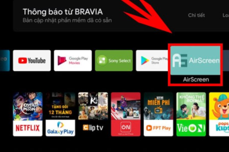 Cách phản chiếu màn hình iPhone lên tivi Sony nhanh chóng, dễ dàng, thao tác đơn giản hình 5