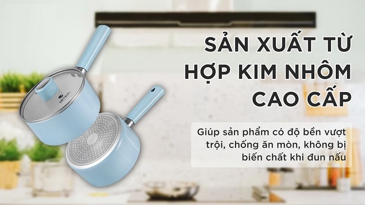 Bộ nồi chảo inox có độ bền cao, vệ sinh dễ dàng