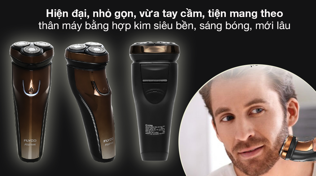 Máy cạo râu Flyco hiện đại, dễ cầm nắm và mang theo