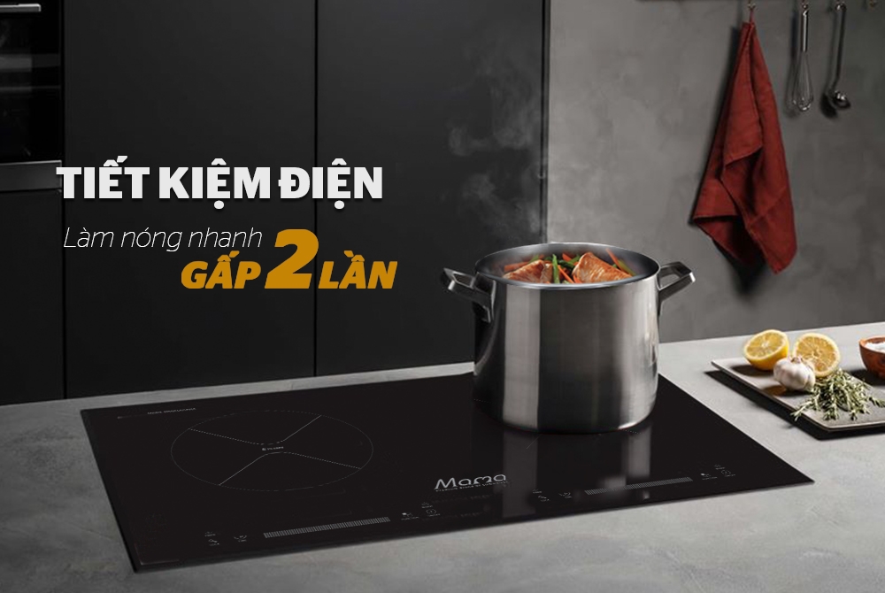 Công suất lớn giúp bếp nấu nhanh và tiết kiệm điện