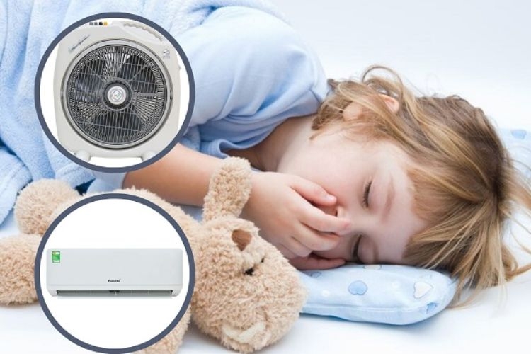 trẻ nằm điều hòa không bị ho