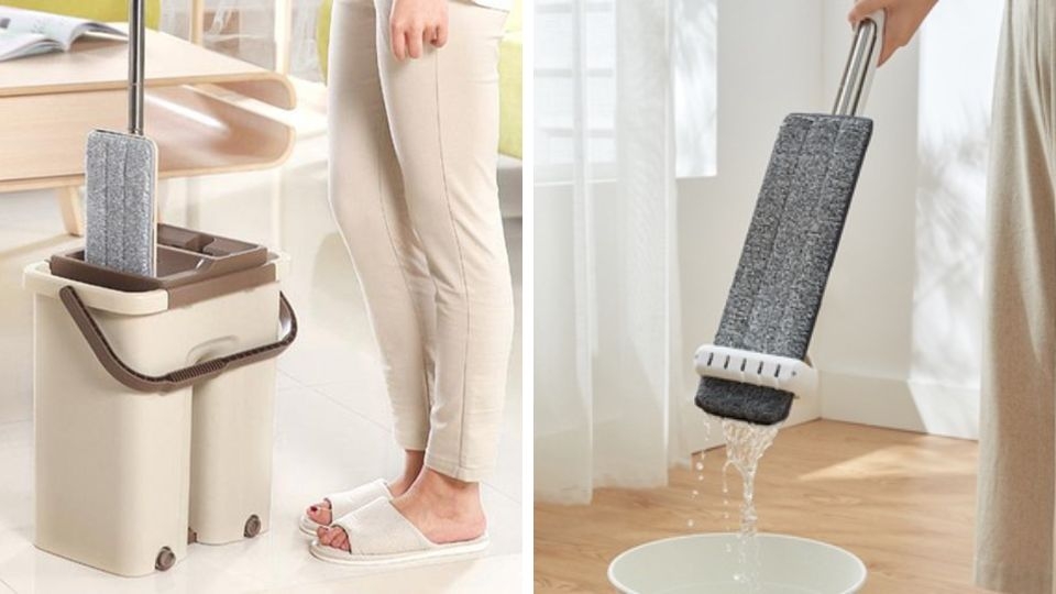 Bộ lau nhà thông minh tự vắt tiện lợi giúp bạn tiết kiệm thời gian lau nhà