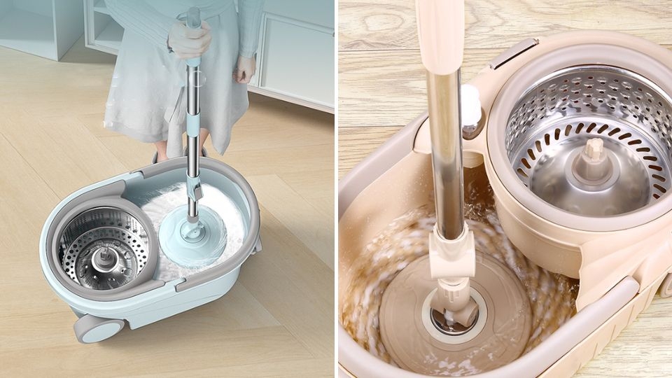 Bộ lau nhà 360 độ có thể len lỏi và lau bất cứ vị trí nào