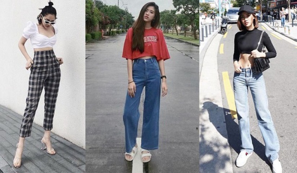 Áo phông + quần cạp cao