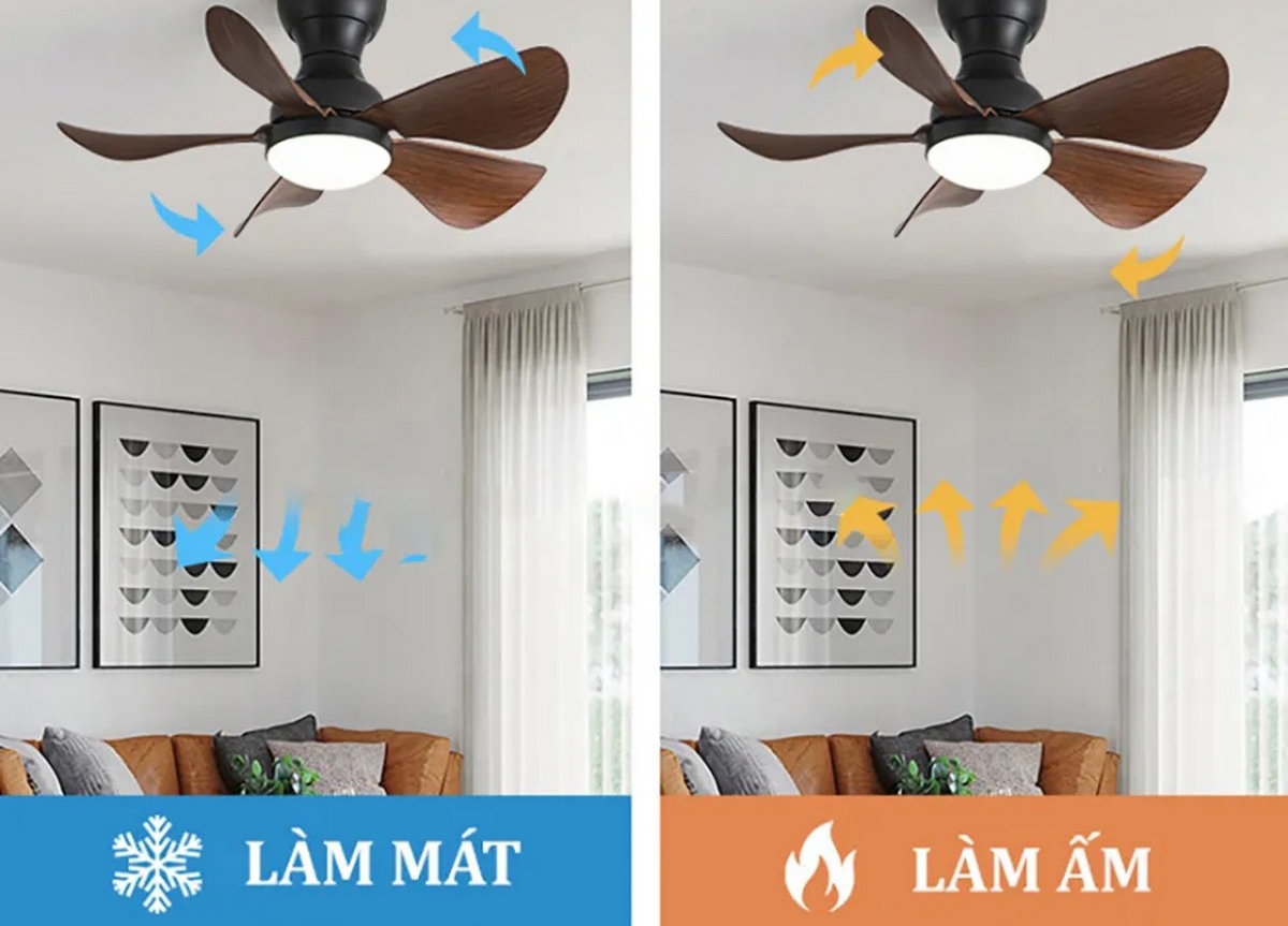 quạt trần quay ngược - hình 2