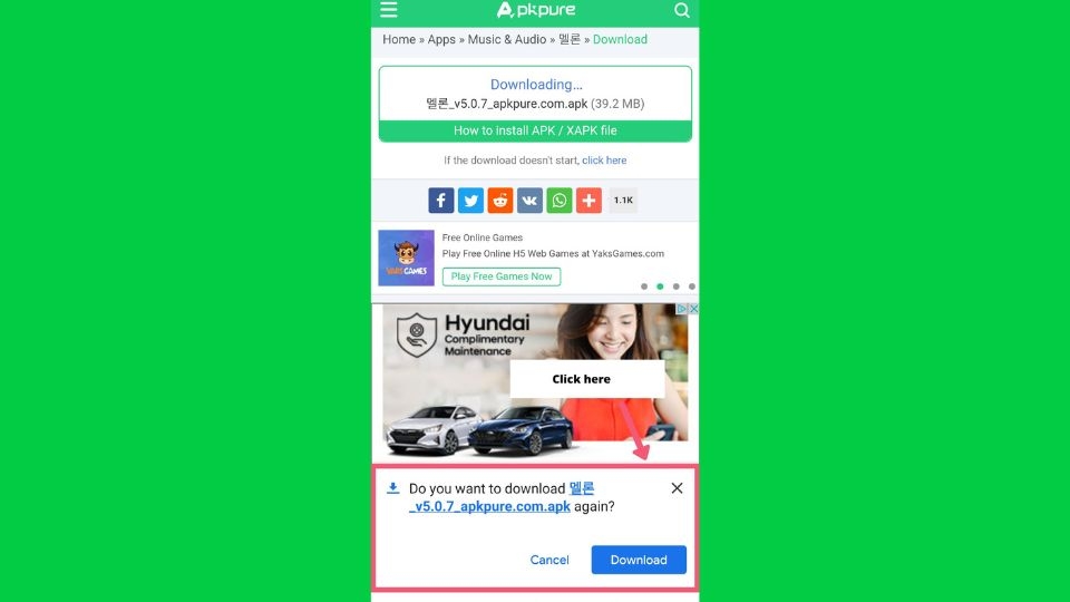 Nhấp vào tệp vừa tải xuống