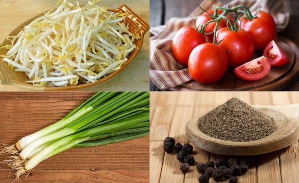 Nguyên liệu làm canh giá đỗ cà chua