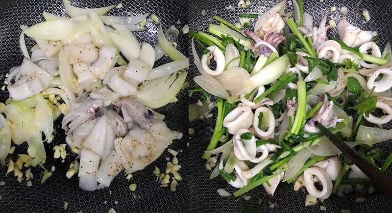 cách làm mực xào hình 2