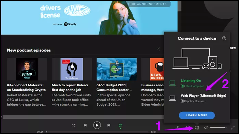 ​lỗi Spotify Web 5