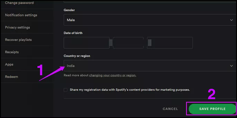 ​lỗi Spotify Web 6