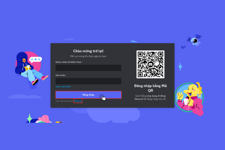 Đăng nhập vào Discord Web