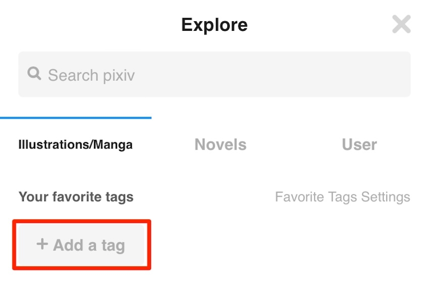 Người dùng có thể gắn tag trên Pixiv