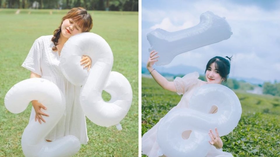 Concept chụp ảnh sinh nhật với số