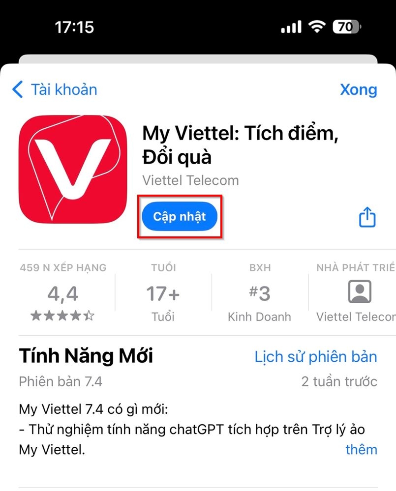 Cách sử dụng ChatGPT trên My Viettel 1