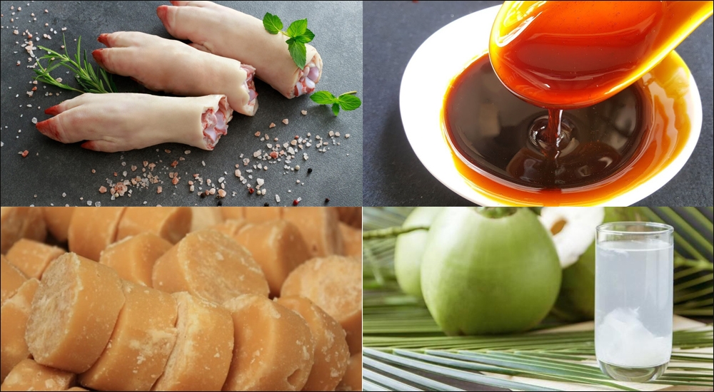 Nguyên liệu làm món chân giò kho tàu