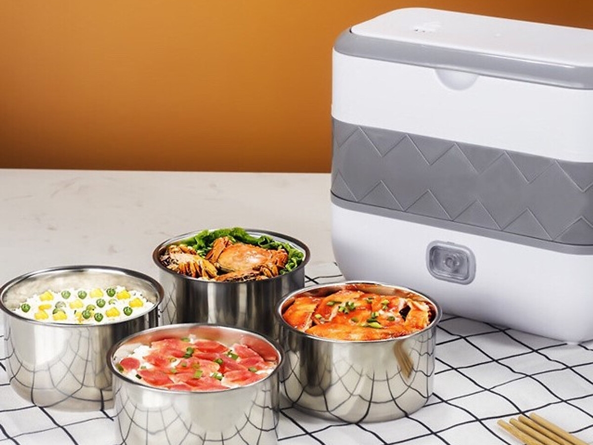 Hộp hâm cơm cắm điện giúp làm nóng thức ăn chỉ trong chốc lát