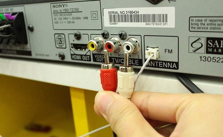 Kết nối đơn giản qua cổng Composite