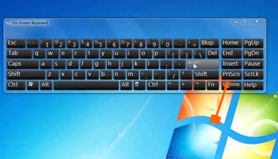 Sử dụng nút PrtSc trên bàn phím