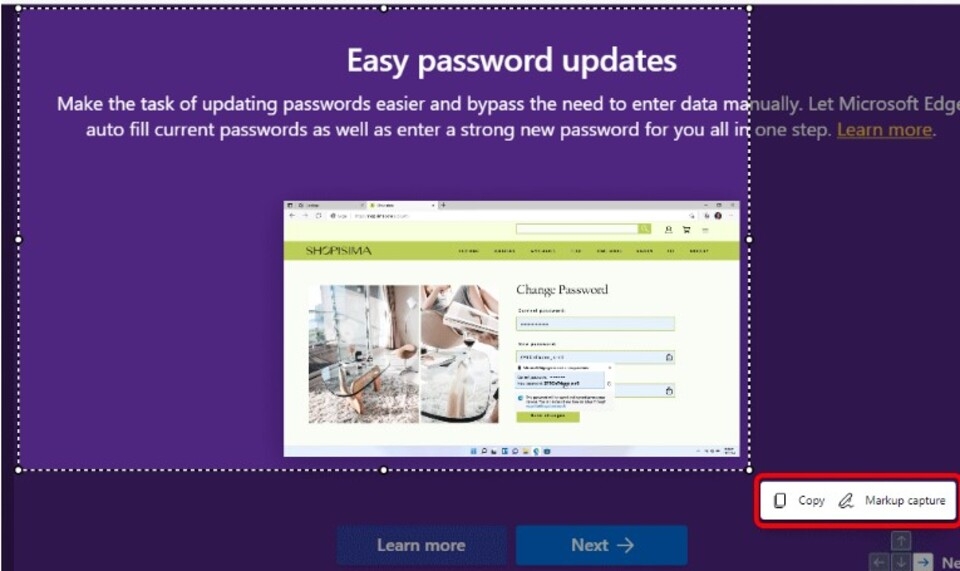 Nhấn chọn "Capture area"