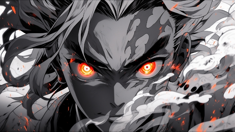 Hình nền anime nam đen trắng 3