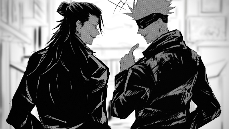Hình nền anime nam đen trắng 2
