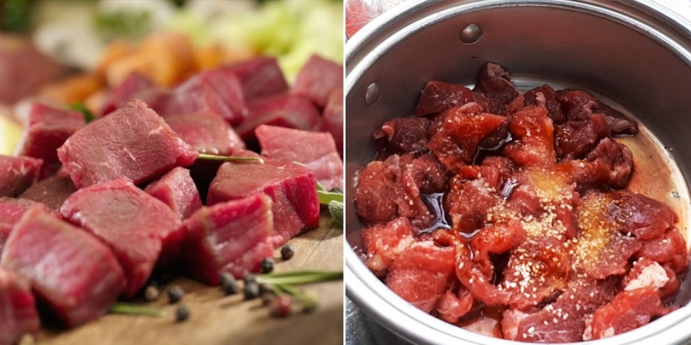 Sơ chế nguyên liệu làm món bò kho sả ớt