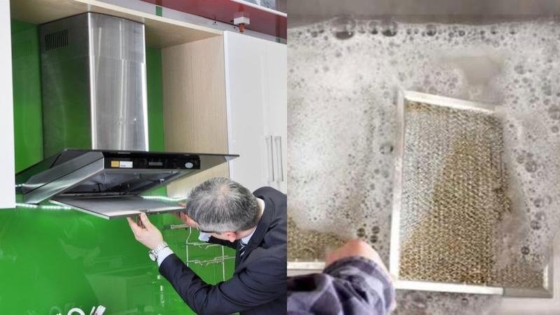 Máy hút mùi bị nhỏ nước vệ sinh định kỳ