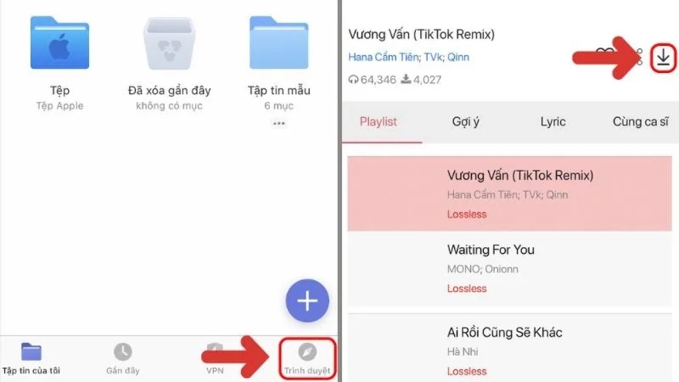 Lựa chọn bài hát yêu thích