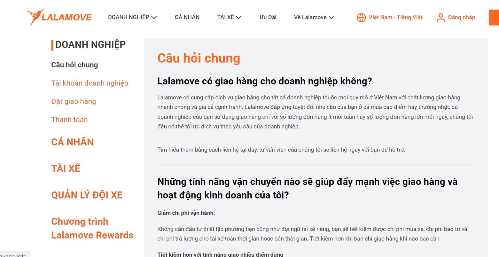 Tổng đài Lalamove 7