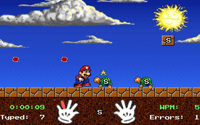 Màn 1 của Mario Teaches Typing
