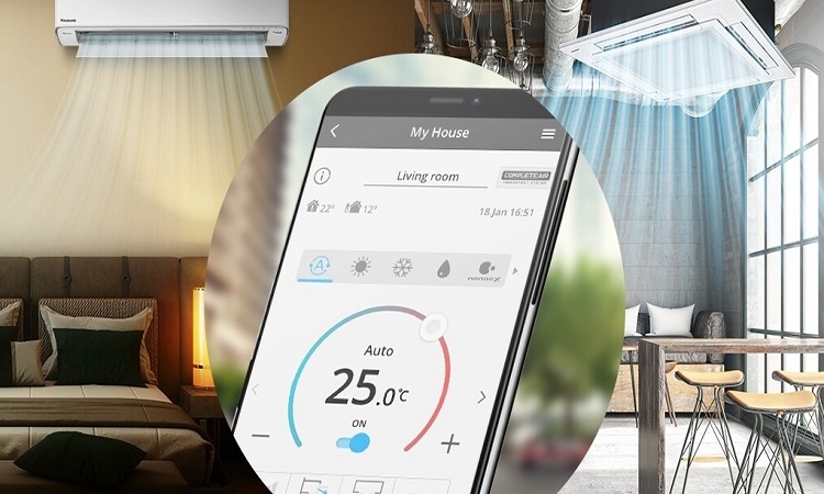 Giao diện ứng dụng Panasonic Comfort Cloud điều khiển điều hoà