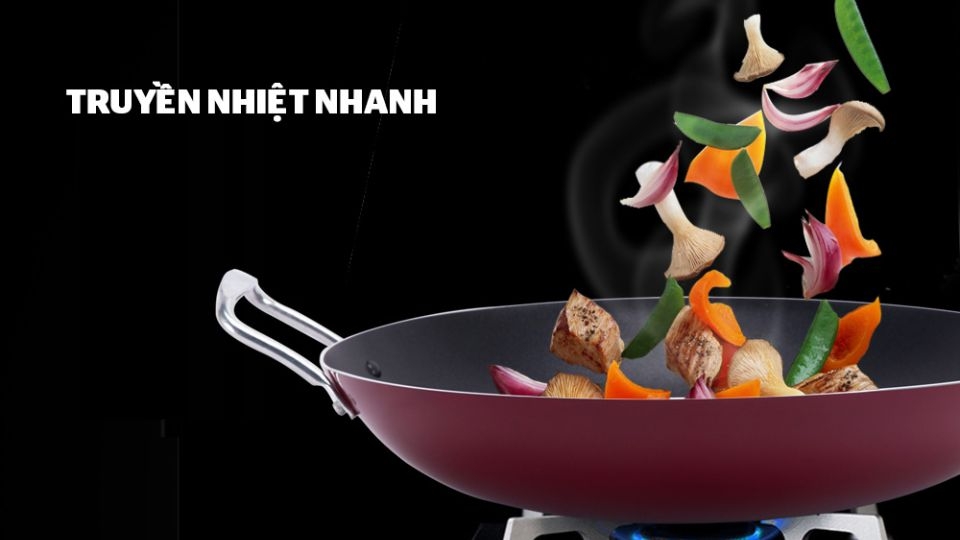 Chảo nhôm sâu chống dính 34cm Sunhouse SWP34A