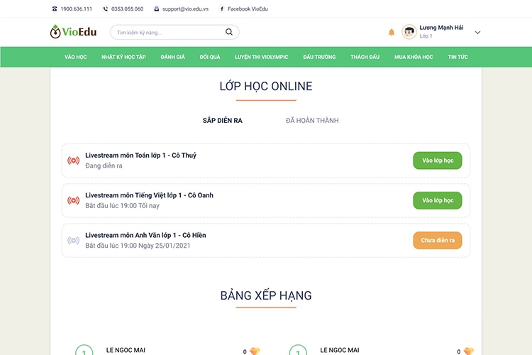 Hướng dẫn cách tải VioEdu 18