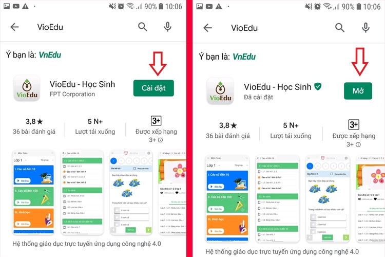 Hướng dẫn cách tải VioEdu 6