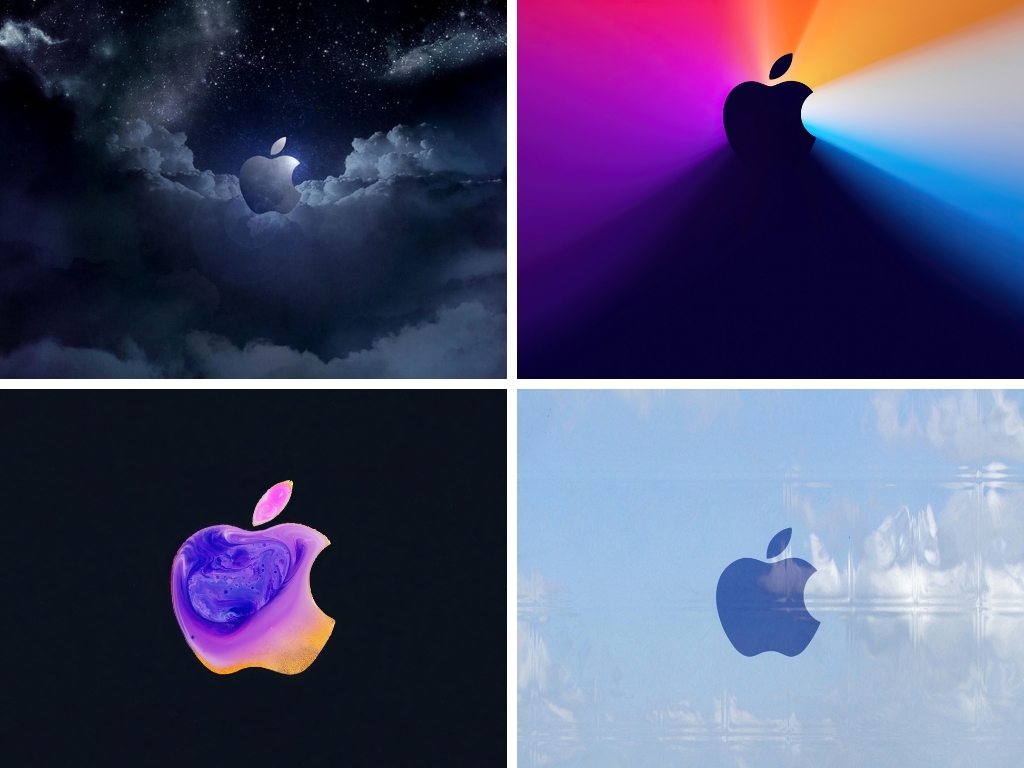 Hình nền iPad 4K logo Apple cách điệu 2