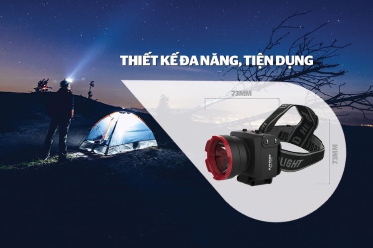 Đèn pin phát sáng liên tục 3 - 6 giờ khi sạc đủ năng lượng