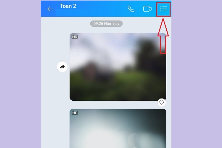 Nhấn vào 3 gạch ngang phía trên cùng, góc phải màn hình