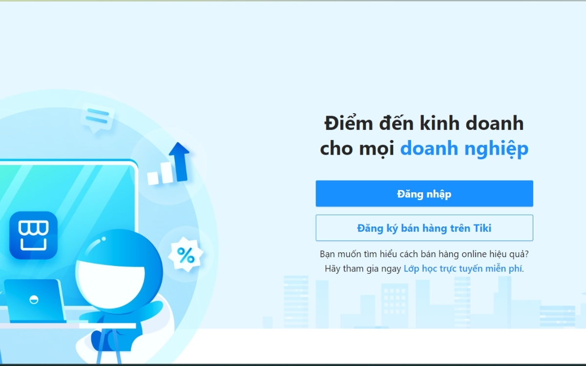 Hướng dẫn đăng nhập vào Tiki Seller Center