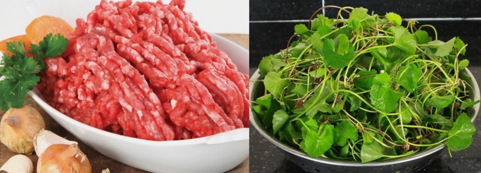 Hai nguyên liệu không thể thiếu cho món canh rau má thịt bằm