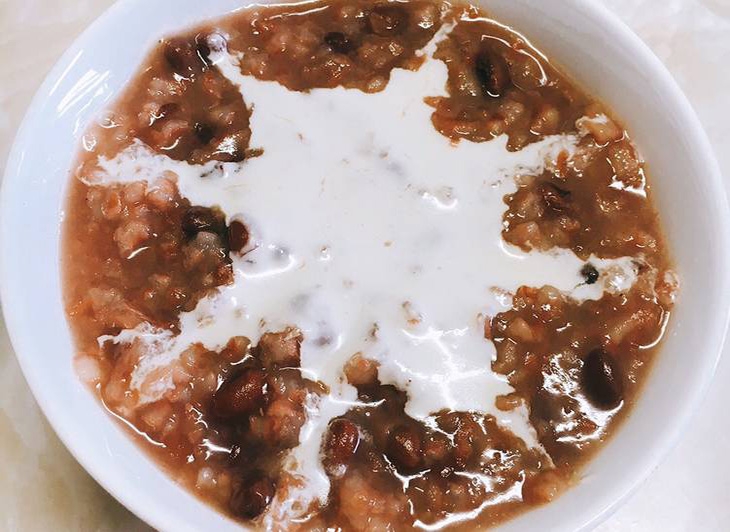 thành phẩm cháo đậu đỏ cốt dừa