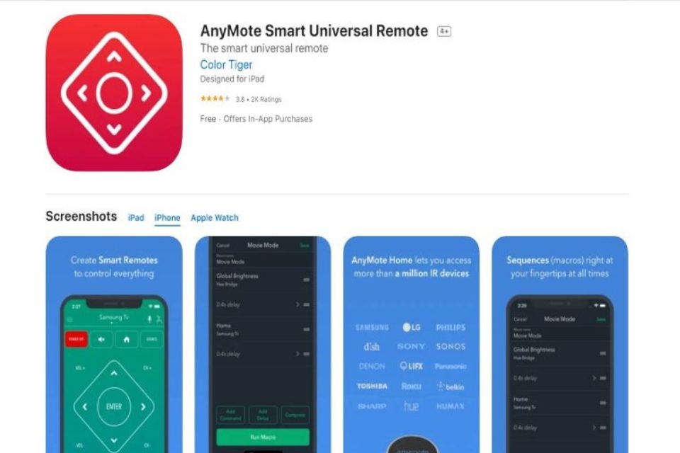 ket noi app dieu khien may lanh ios voi thiet bi phat tia hong ngoai