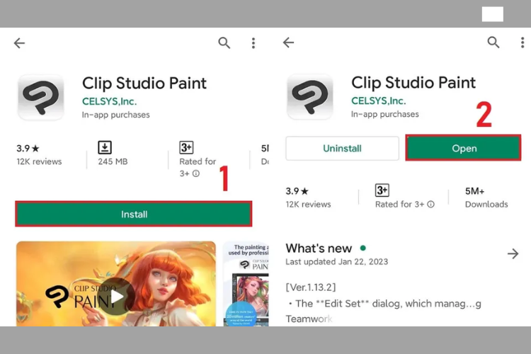 Cách tải Clip Studio Paint cho điện thoại